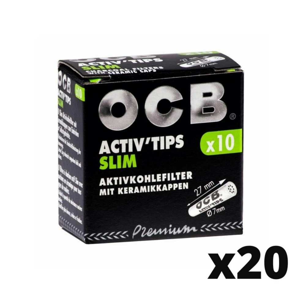 20 Boites De 10 Filtres Activ'Tips Au Charbon Actif - OCB Slim 2 20 Boites De 10 Filtres Activ'Tips Au Charbon Actif - OCB Slim – Image 2