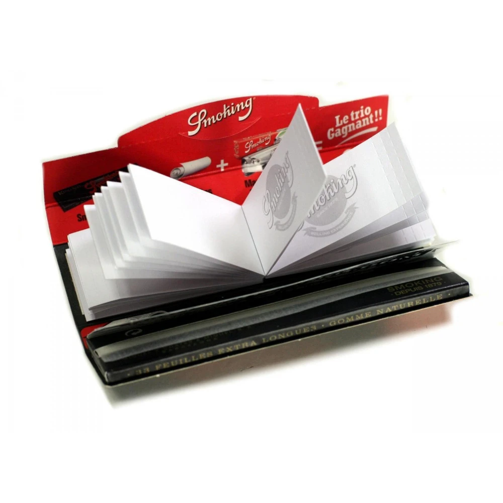 Boite 24 Carnets De Feuille Smoking Deluxe King Size Avec Filtre - Feuille + Tips 2 Boite 24 Carnets De Feuille Smoking Deluxe King Size Avec Filtre - Feuille + Tips – Image 2