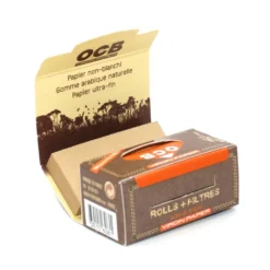 Boite De 16 Rouleaux De Feuilles Virgin Paper + Filtres (Rolls) Slim - OCB Non Blanchi -Fournitures Pour Fumeurs boite de 16 rouleaux de feuilles virgin paper filtres rolls slim ocb non blanchi 4