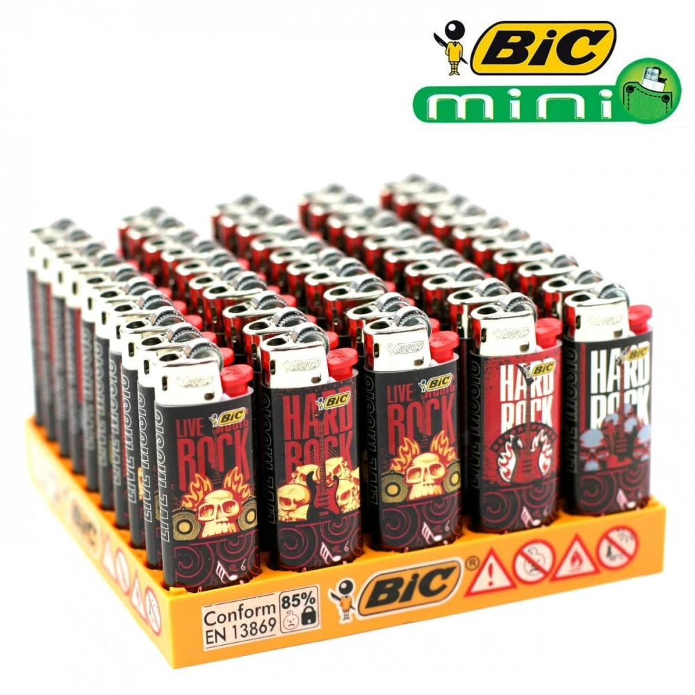 Bic Boite De 50 Briquets J25 Mini HARD ROCK 1 Bic Boite De 50 Briquets J25 Mini HARD ROCK