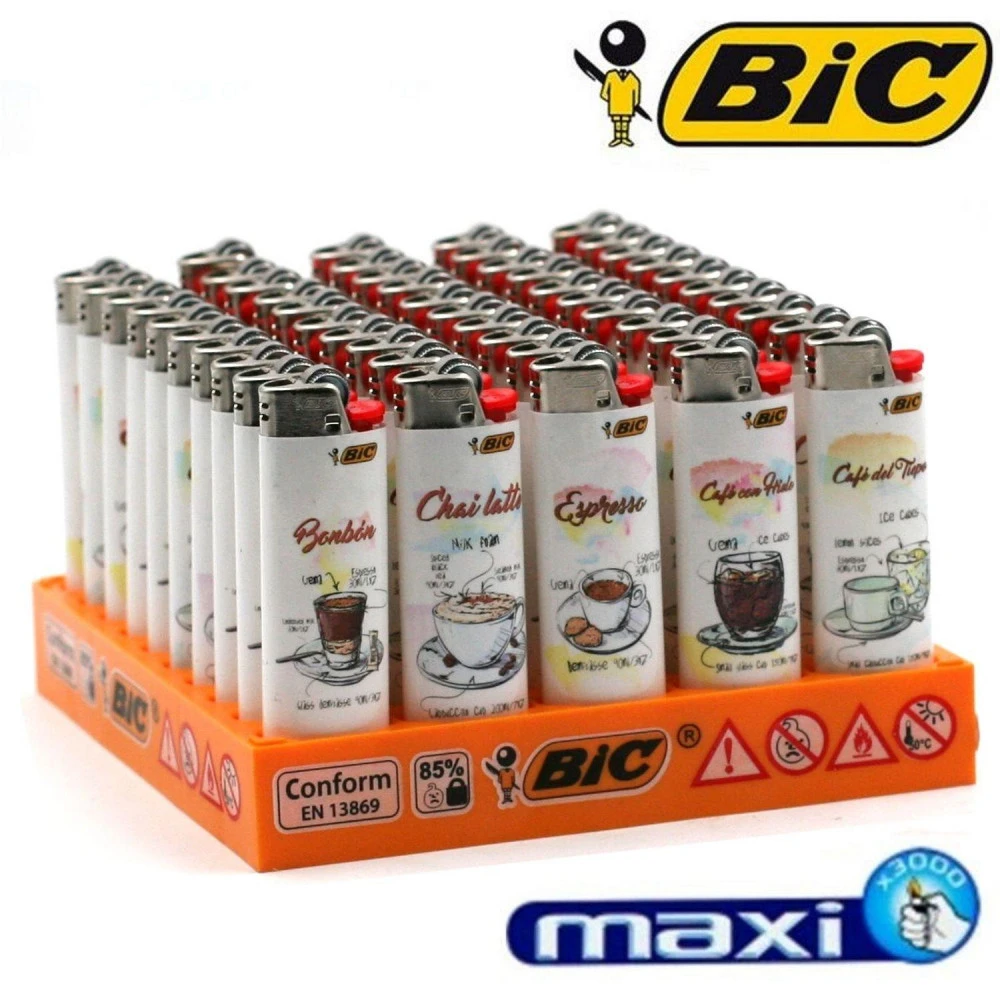 Boite De 50 Briquets Maxi BIC - Café 1 Boite De 50 Briquets Maxi BIC - Café