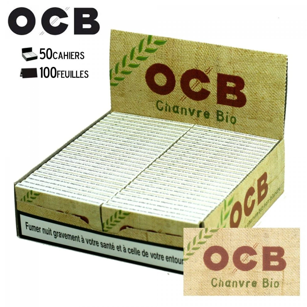 Boite De 50 Paquets OCB Chanvre Bio (Regular) 1 Boite De 50 Paquets OCB Chanvre Bio (Regular)