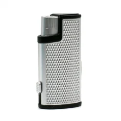 Briquet Turbo Métal Avec Perce Cigare Intégrer – Gris