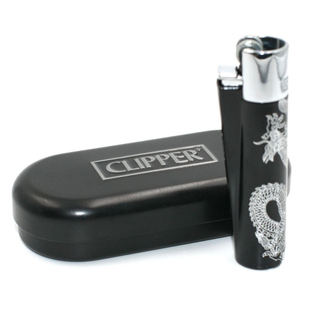 Clipper Métal Avec Etui – Black Super Dragons 1 Clipper Métal Avec Etui – Black Super Dragons