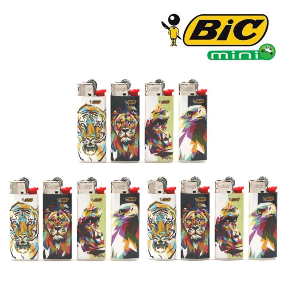 Lot De 12 Briquets BIC J25 - Collection ANIMALS DRAWING 1 Lot De 12 Briquets BIC J25 - Collection ANIMALS DRAWING