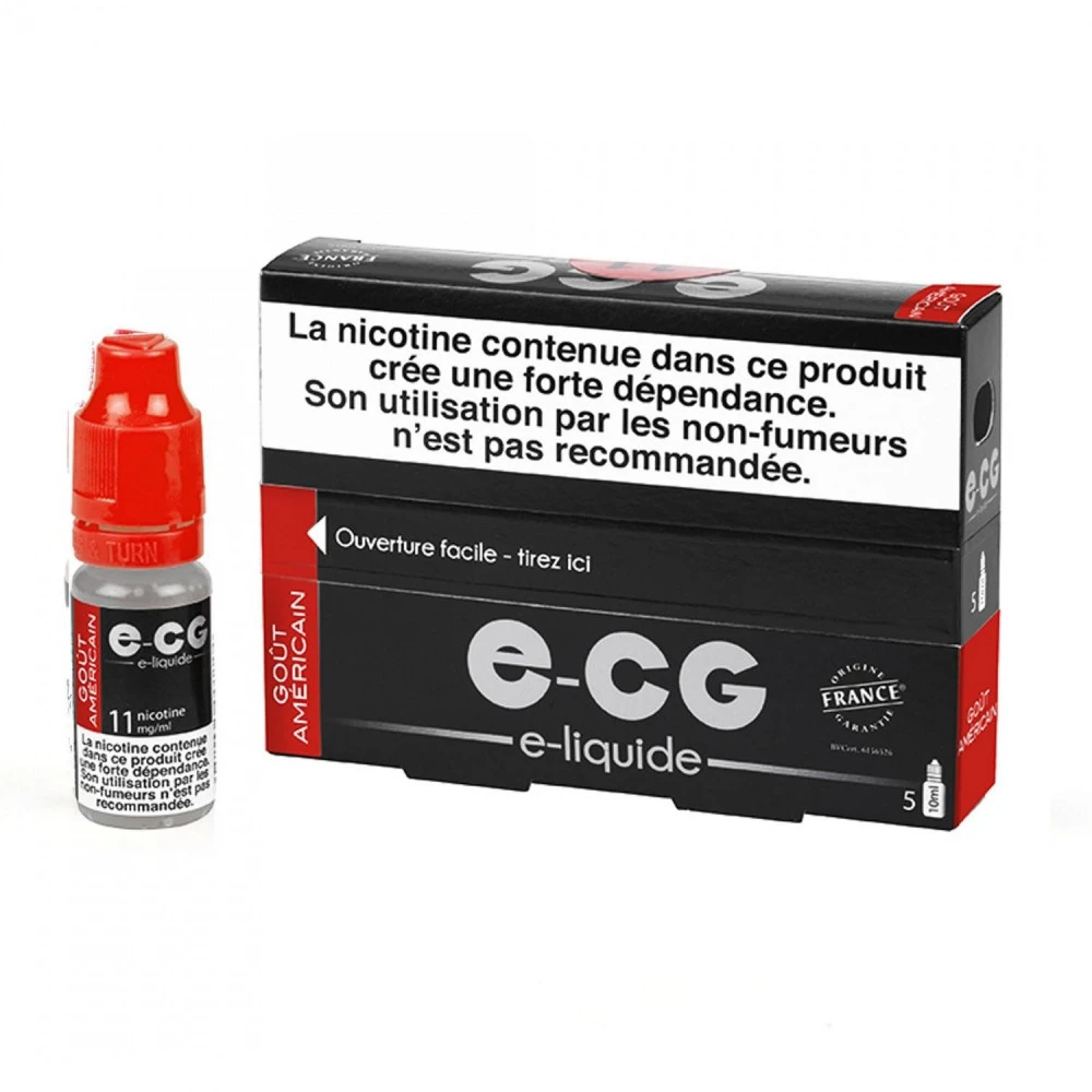 Lot De 5 Flacons E-CG - Goût Américain 11 Mg/ml 1 Lot De 5 Flacons E-CG - Goût Américain 11 Mg/ml