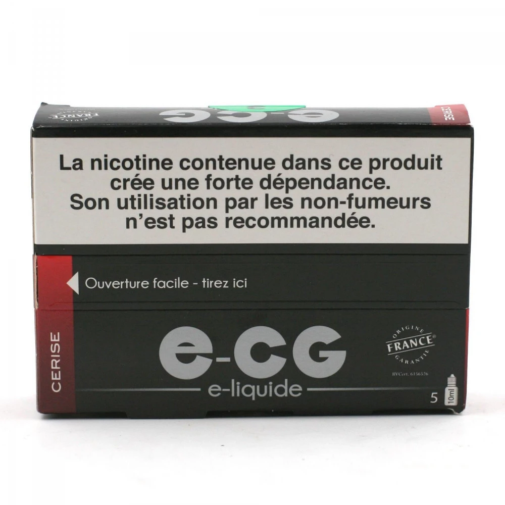 Lot De 5 Flacons E-CG - Goût Cerise 0 Mg/ml 2 Lot De 5 Flacons E-CG - Goût Cerise 0 Mg/ml – Image 2