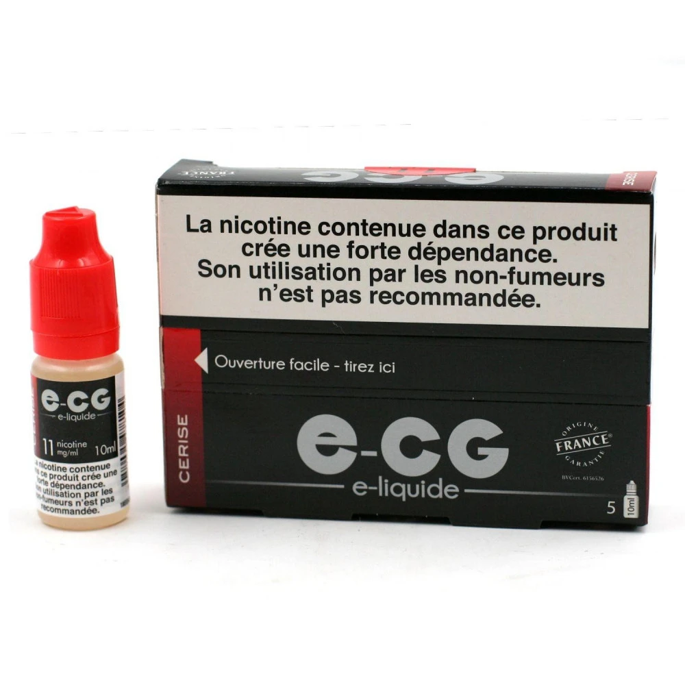Lot De 5 Flacons E-CG - Goût Cerise 11 Mg/ml 1 Lot De 5 Flacons E-CG - Goût Cerise 11 Mg/ml