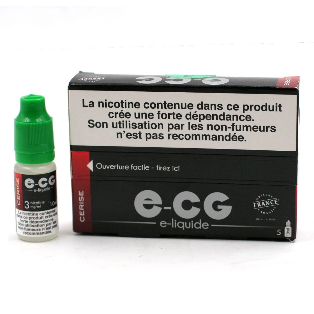 Lot De 5 Flacons E-CG - Goût Cerise 3 Mg/ml 1 Lot De 5 Flacons E-CG - Goût Cerise 3 Mg/ml