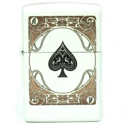 Zippo Blanc - As De Pique -Fournitures Pour Fumeurs zippo blanc as de pique 2